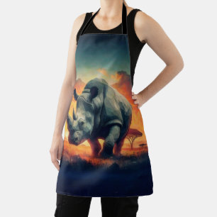 Tablier Safari Sunset Rhino