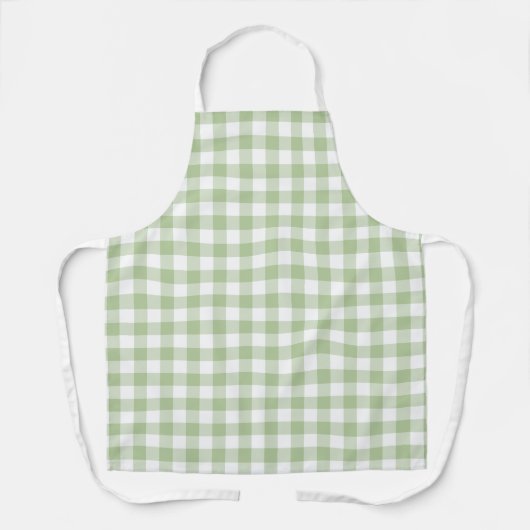 Tablier Sage and White Buffalo Plaid Gingham (Recto)
