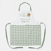 Tablier Sage Gingham Fraîche du Marché Enterrement de Vie (Recto)
