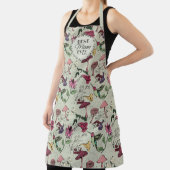 Tablier Sage Green Meilleure Maman Fleurs et Colibri (Insitu)