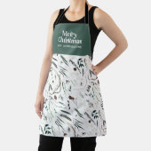 Tablier Sage Green moderne élégante aquarelle botanique (Insitu)