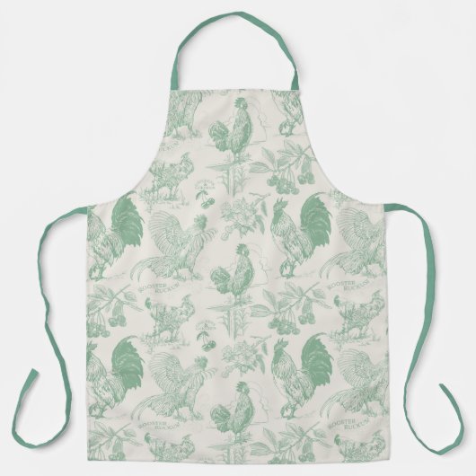 Tablier Sage Rooster Ruckus Apron (Recto)