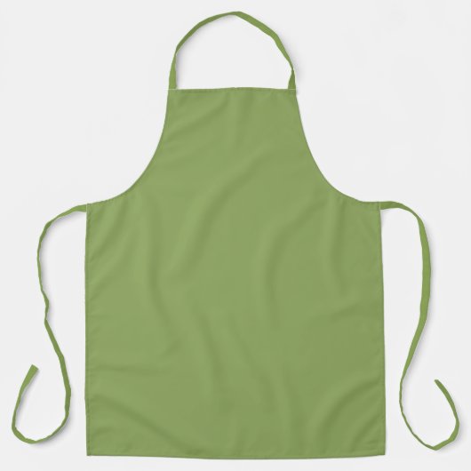 Tablier Sage vert olive couleur unie (Recto)