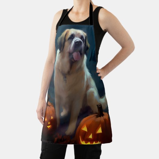 Tablier Saint-Bernard d'Halloween avec citrouilles effraya (Insitu)