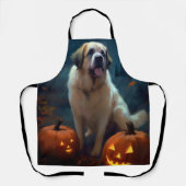 Tablier Saint-Bernard d'Halloween avec citrouilles effraya (Recto)