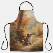 Tablier Saint Bernard en automne Feuilles Automne automne  (Recto)