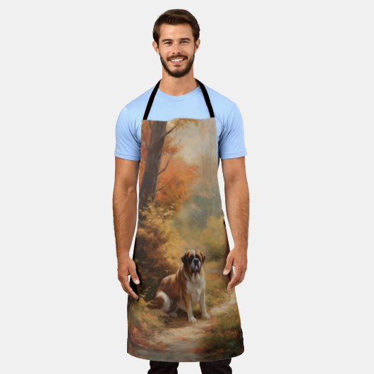 Tablier Saint Bernard en automne Feuilles Automne automne  (Porté)