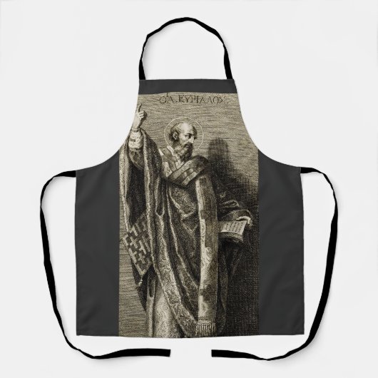 Tablier Saint Cyrille de Jérusalem Art Graphique Sacré (Recto)
