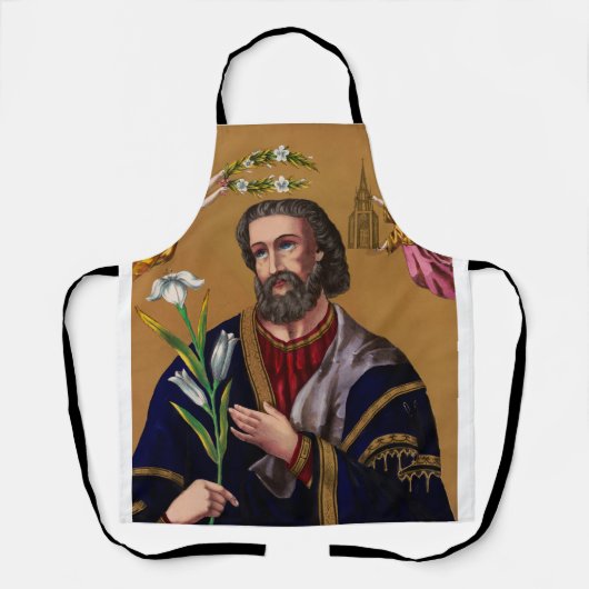 Tablier Saint Joseph Guardian de la Sainte Famille (Recto)