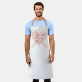 Tablier Saint Valentin Apron à thème - Cadeau de cuisine (Porté)