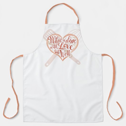Tablier Saint Valentin Apron à thème - Cadeau de cuisine (Recto)