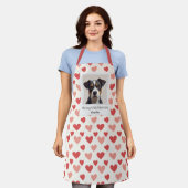 Tablier Saint-Valentin Moderne pour Chien Personnalisé (Porté)