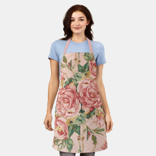 Tablier Saint-Valentin romantique avec de belles roses, ro