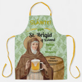 Tablier Sainte Brigitte d'Irlande et son tonneau de bière (Recto)