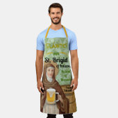 Tablier Sainte Brigitte d'Irlande et son tonneau de bière (Porté)