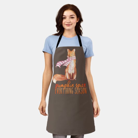 Tablier Saison citrouille épice assis Fox (Porté)