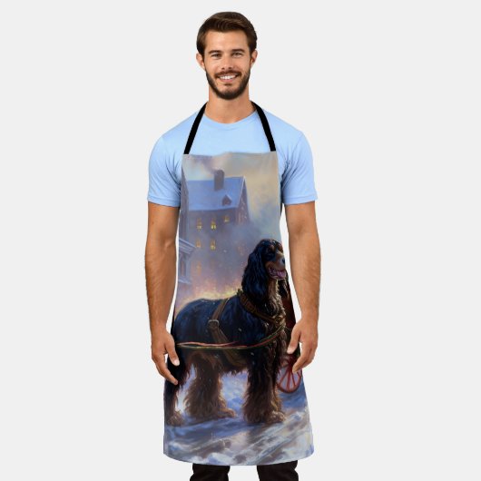 Tablier Saison de Noël Cocker Spaniel (Porté)