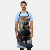 Tablier Saison festive de Noël de Rottweiler (Porté)