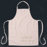 Tablier Salon d'artiste maquillage Blush Pink Gold<br><div class="desc">Salon d'artiste moderne Blush Pink Gold Hair Styliste Maquillage Apron.</div>