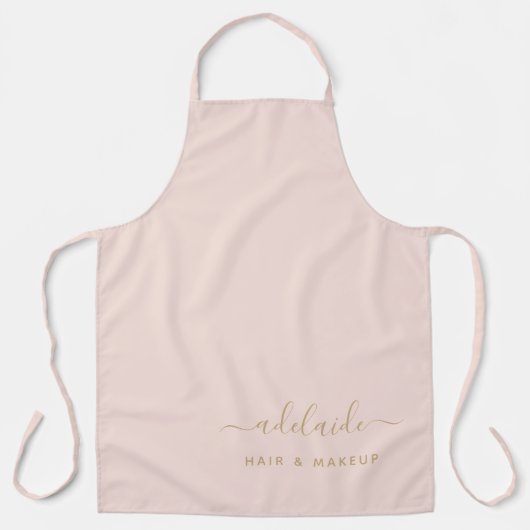 Tablier Salon d'artiste maquillage Blush Pink Gold (Recto)