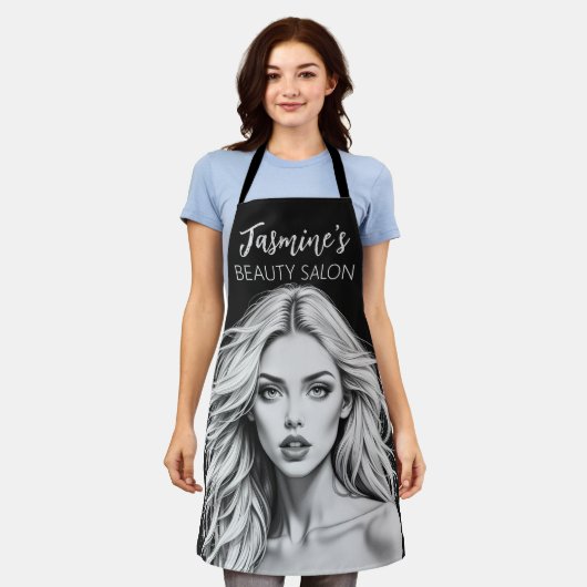 Tablier Salon De Beauté De Coiffure Et Maquillage (Porté)