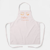 Tablier Salon de beauté de maquillage aux cils roses (Recto)