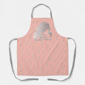 Tablier Salon de beauté Nom Pink & Silver Clippers Personn (Recto)
