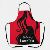 Tablier Salon de beauté Silhouette Lady (Recto)