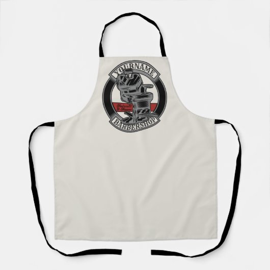 Tablier Salon de coiffeur Retro Personnalisé (Recto)