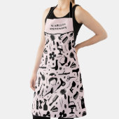 Tablier Salon de coiffure moderne élégant rose (Insitu)