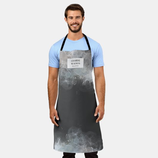 Tablier salon de maquillage moderne monogram apron (Porté)