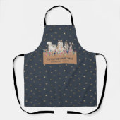 Tablier Salon de Spa Garde de Chat Navy Gold Paws (Recto)
