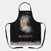 Tablier salon holographique ongle femme main nails technic (Recto)