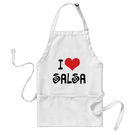 Tablier Salsa Cœur que j'aime (Devant)