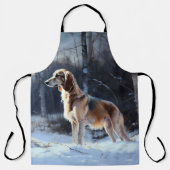 Tablier Saluki Laisser neiger Noël (Recto)