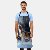 Tablier Saluki Laisser neiger Noël (Porté)