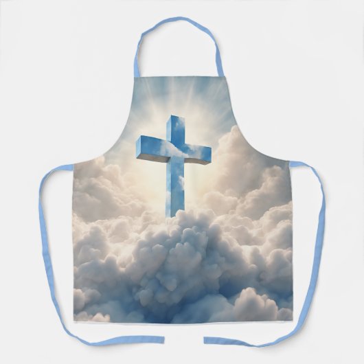 Tablier Salut, Croix dans les nuages, (Recto)