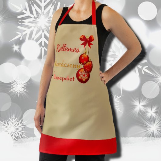 Tablier Salutations de Noël hongrois