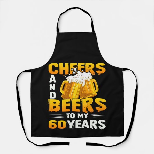 Tablier Salutations Et Bières À Mes 60 Ans 60e Anniversair (Recto)