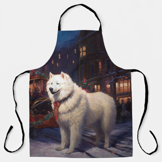 Tablier Samoyed Christmas Festive Saison (Recto)