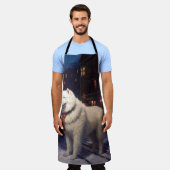 Tablier Samoyed Christmas Festive Saison (Porté)