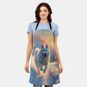 Tablier Samoyed Snowy Mountain Adventure Christmas (Porté)