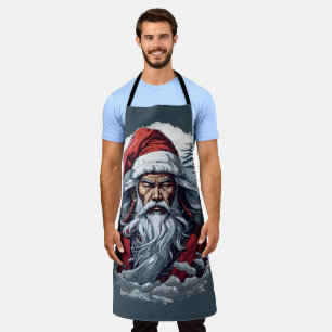 Tablier Samurai Père Noël Warrior Christmas Art Cadeau