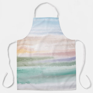 Tablier Sandy Beach Ocean Waves Coucher de soleil Couleur