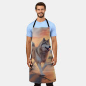 Tablier Sandy Paws Alaskan Malamute Chien sur le coucher d (Porté)