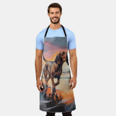 Tablier Sandy Paws Bloodhound Dog on Beach Sunset (Porté)
