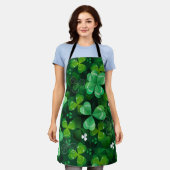 Tablier Sans couture avec trèfle vert (Porté)