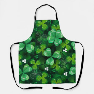 Tablier Sans couture avec trèfle vert