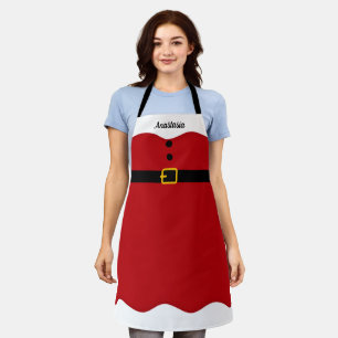 Tablier Santa Claus Apron avec personnalisation Nom Cadeau