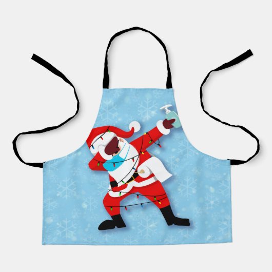 Tablier Santa Claus Dabbing Christmas covid (Recto)